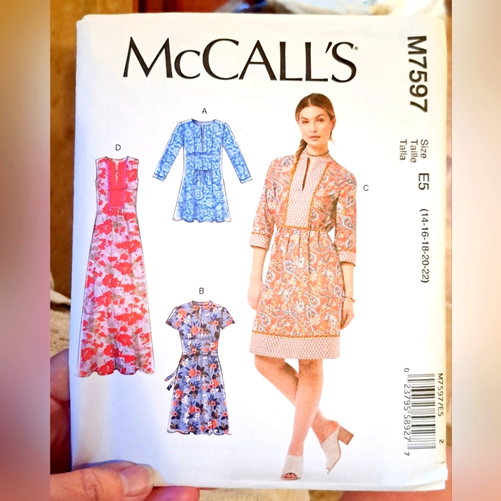 McCalls Sewing Pattern 7597 Plus Size Tunic and Dress Size 14 22 Uncut
